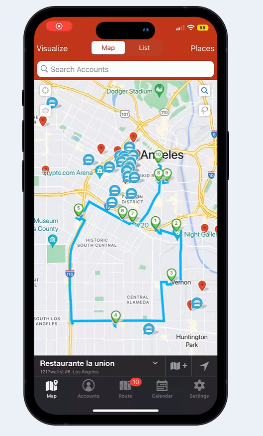 screenshot of Badger Maps